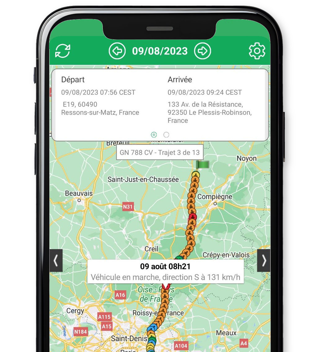 Application suivi de flotte