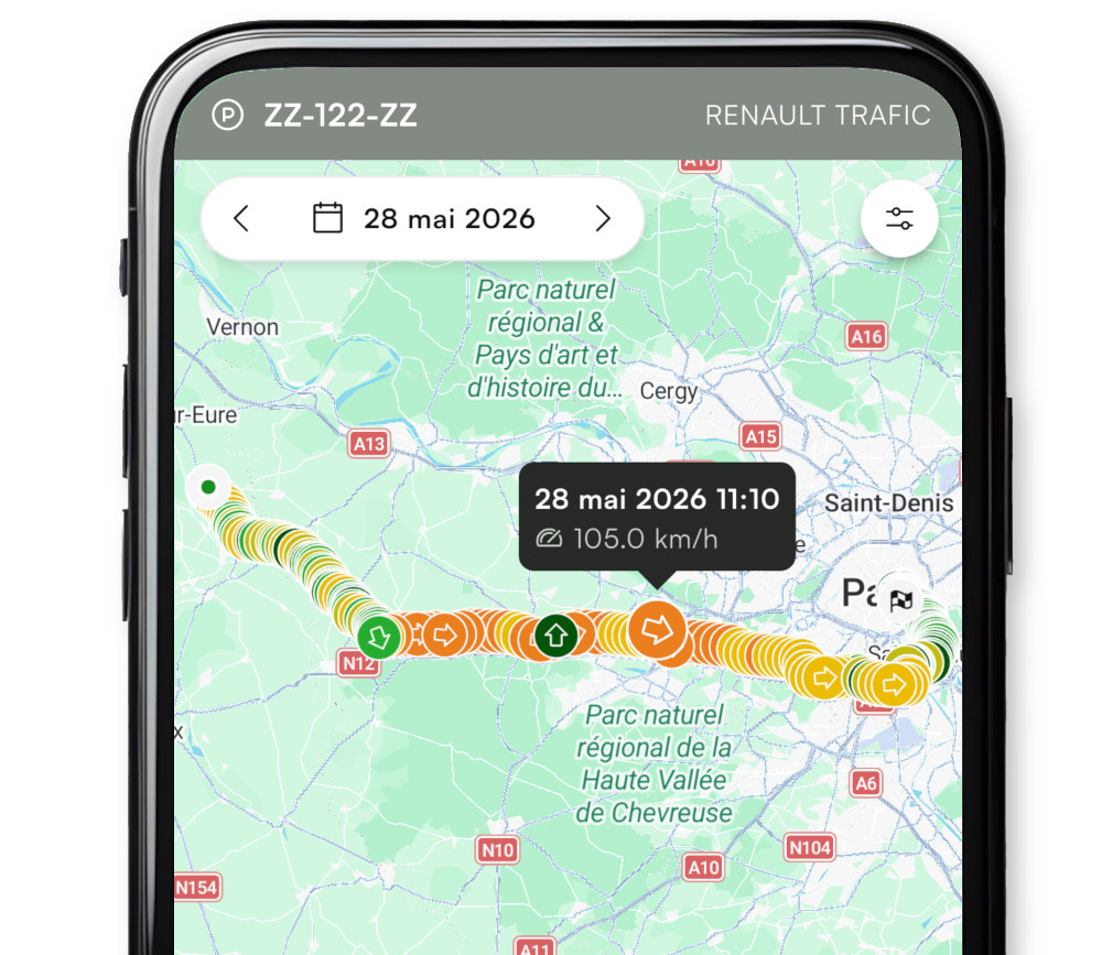 Application de suivi de flotte de véhicules professionnels