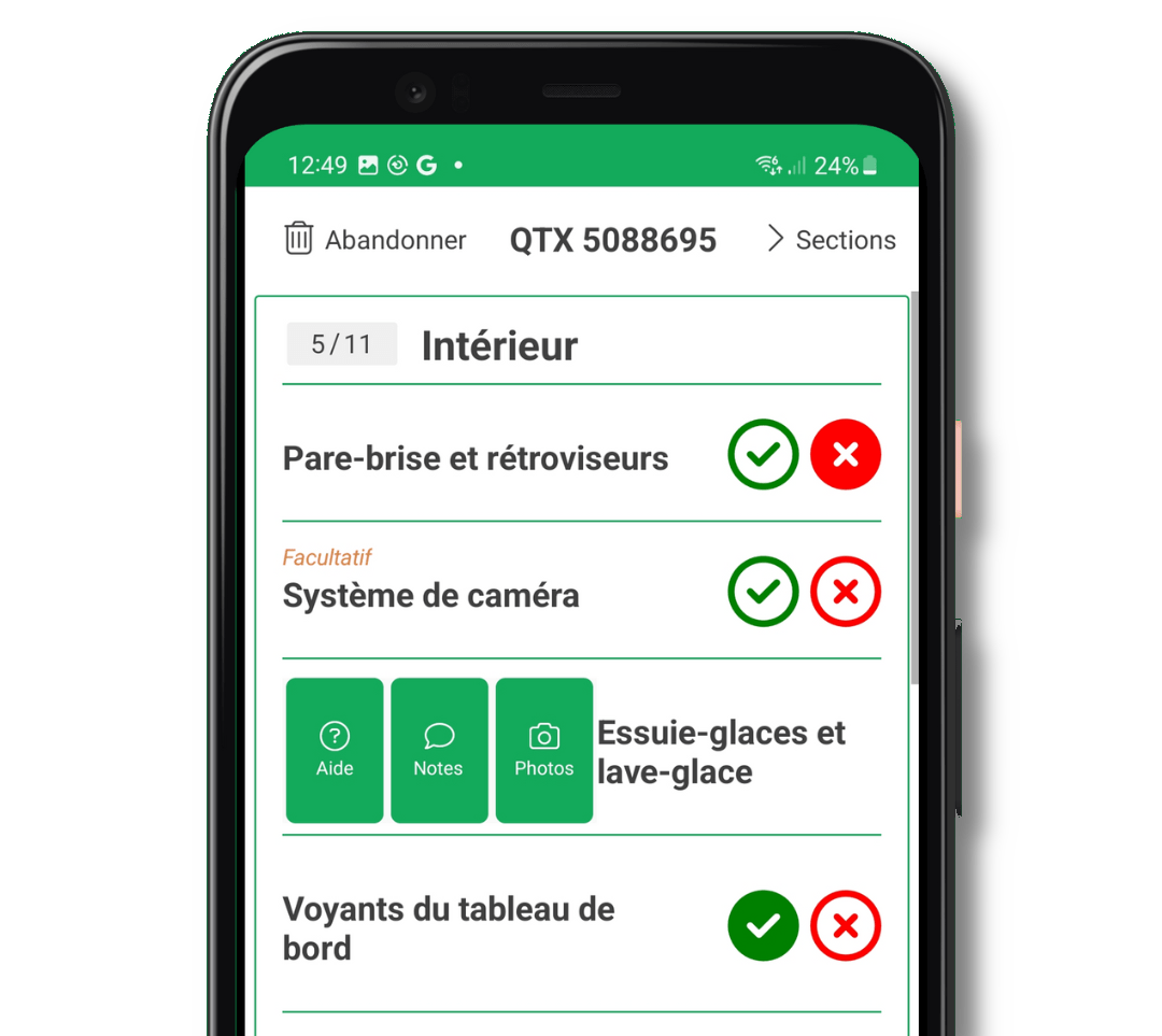 Application entretien de flotte