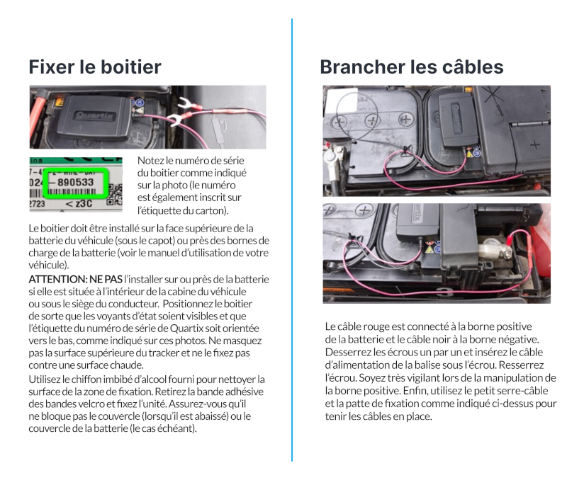 Guide d'installation du traceur GPS sur batterie 2