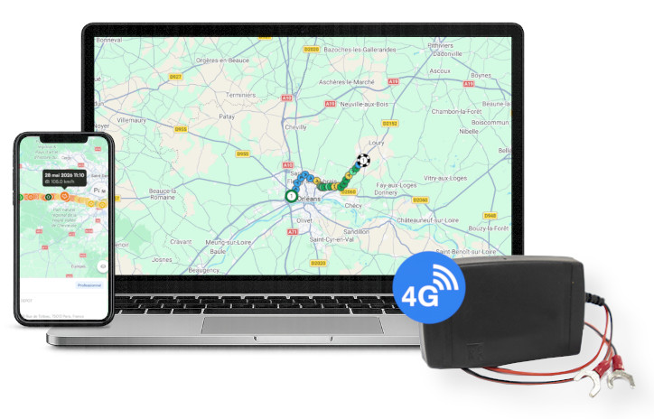 Traceur GPS et application de suivi de flotte