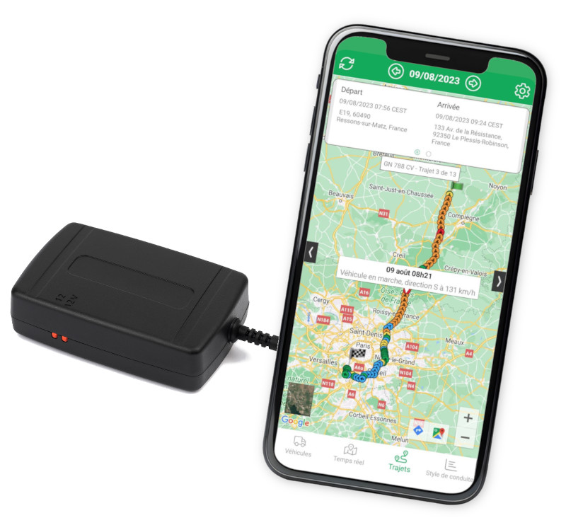 Traceur GPS professionnel avec application